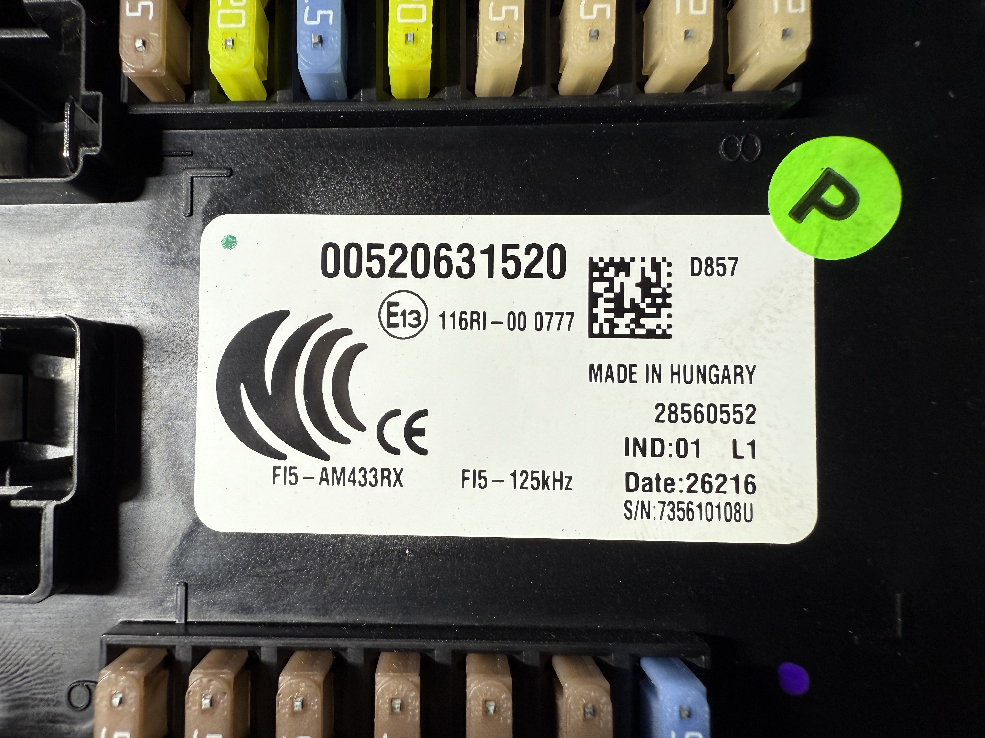 Fiat Comfort Module (BCM) - 00520631520